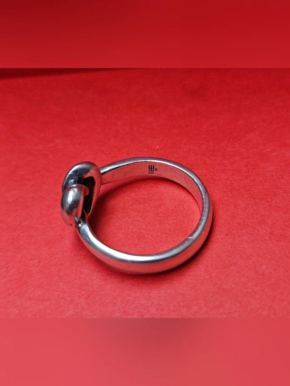 James Avery Retired Sterling Silver Heart Knot Ring Size 8